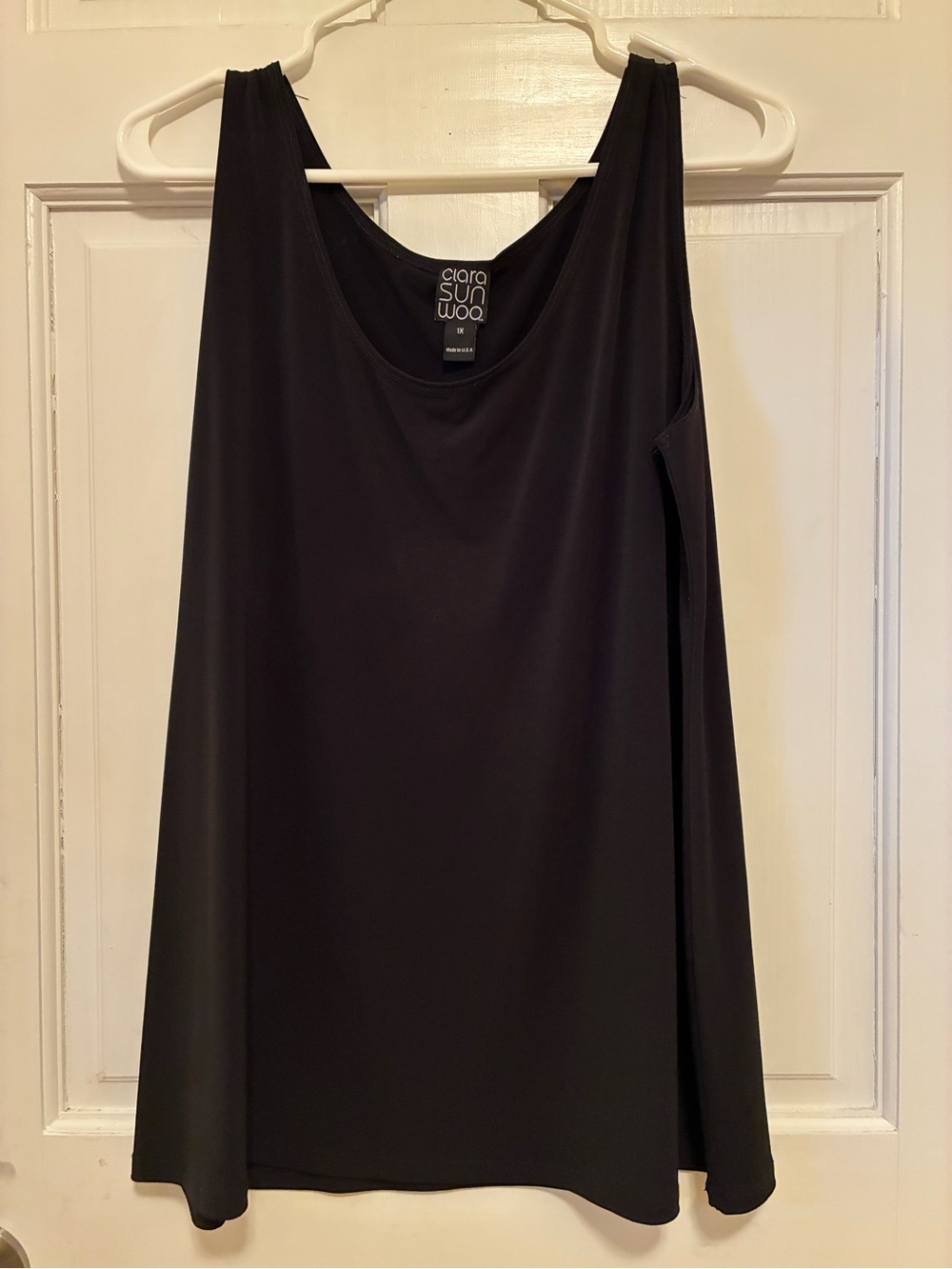 Clara Sun Woo Black Sleeveless Swing Tank Top